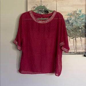 BKE deep pink Top